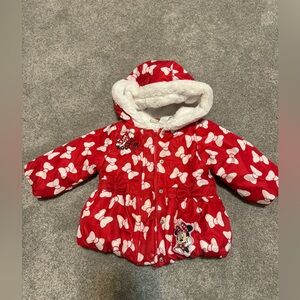 Disney Minnie Mouse Red & White Jacket with Bow Pattern